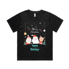 Graphic T-shirt - Kids & Adult Christmas Matching Tee (Santa, Snowman & Reindeer)