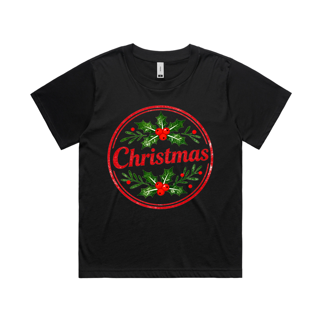 Graphic T-shirt - Kids & Adult Christmas Matching Tee (Wreath-style)