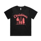 Graphic T-shirt - Kids & Adult Christmas Matching Tee (Silhouette Family & Tree)