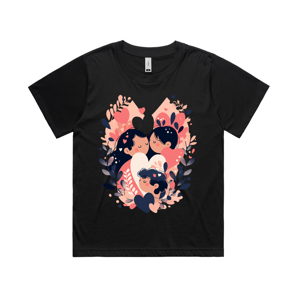 Graphic T-shirt - Sisters Matching Tee (Leaves & Flowers)
