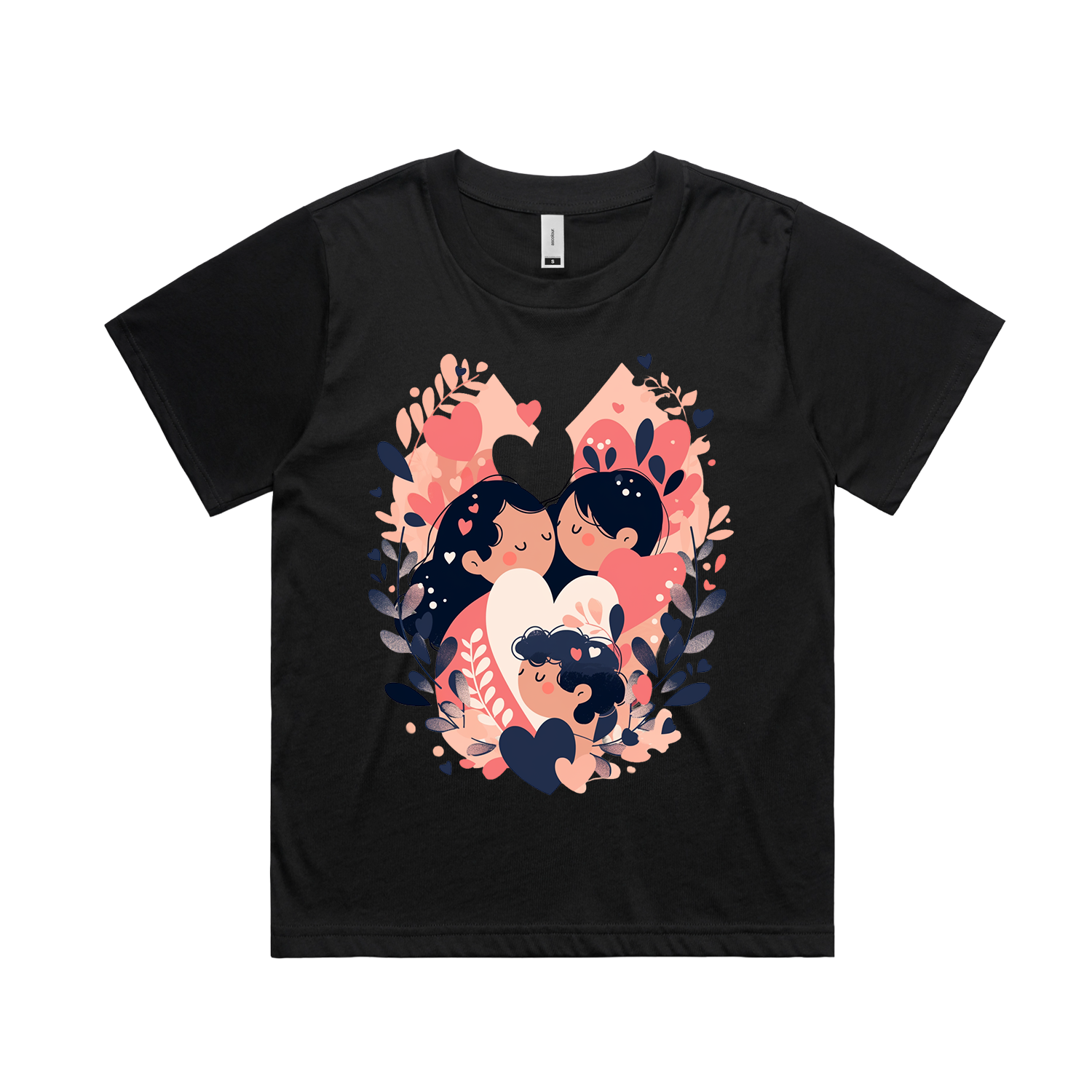 Graphic T-shirt - Sisters Matching Tee (Leaves & Flowers)