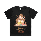 Graphic T-shirt - Sisters & Brothers Matching Tee (Siblings Forever, Family Love)