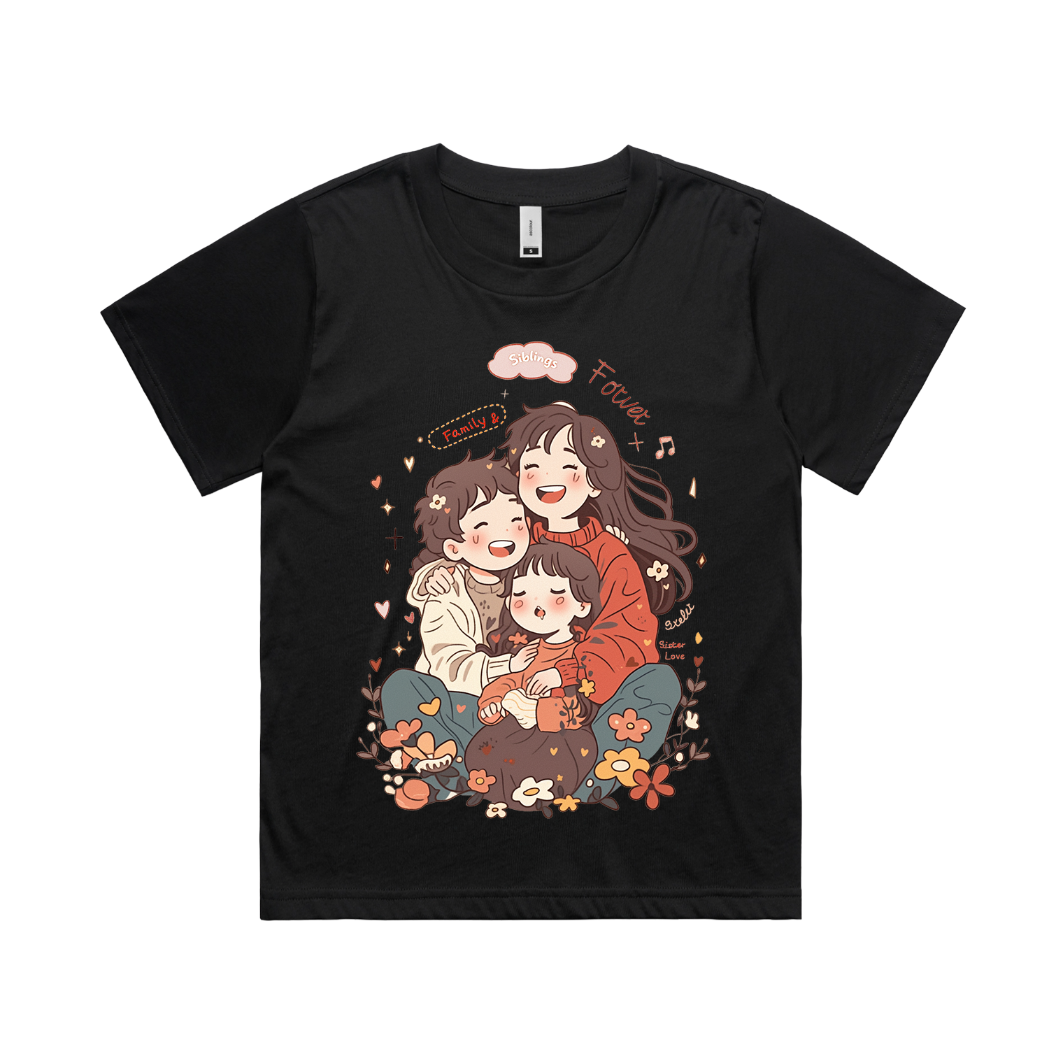 Graphic T-shirt - Sisters & Brothers Matching Tee (Siblings & Family Forever)