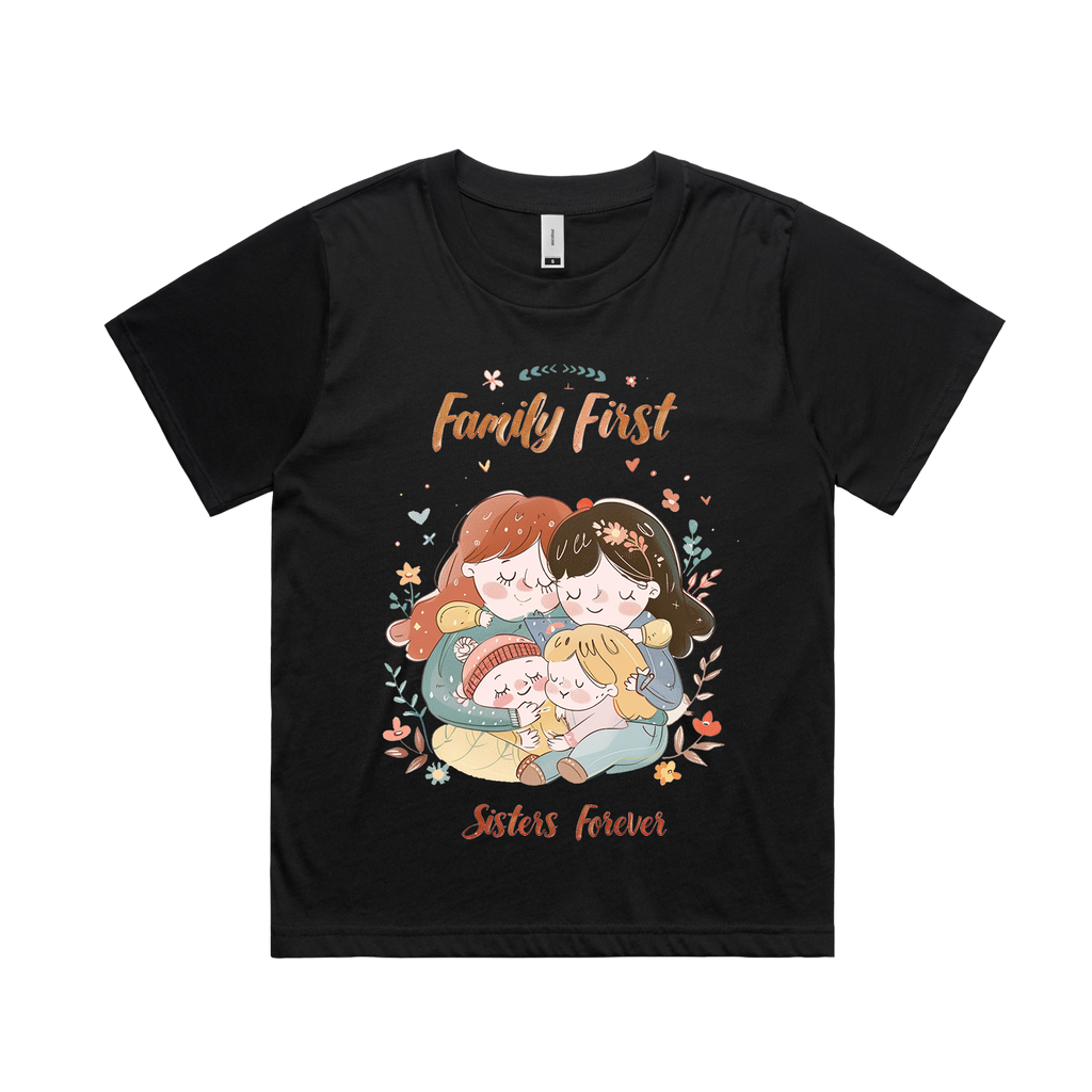 Graphic T-shirt - Sisters Matching Tee (Family First)