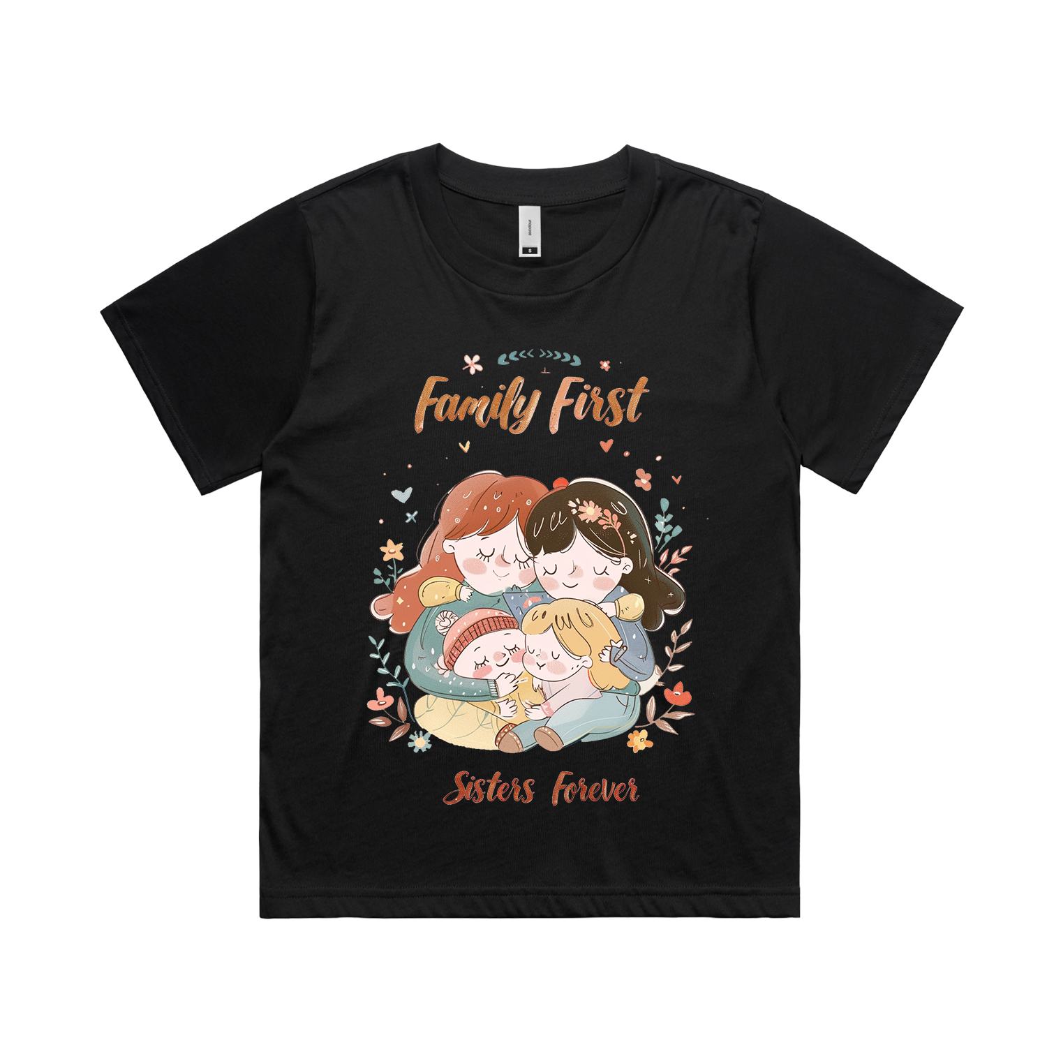 Graphic T-shirt - Sisters Matching Tee (Family First)