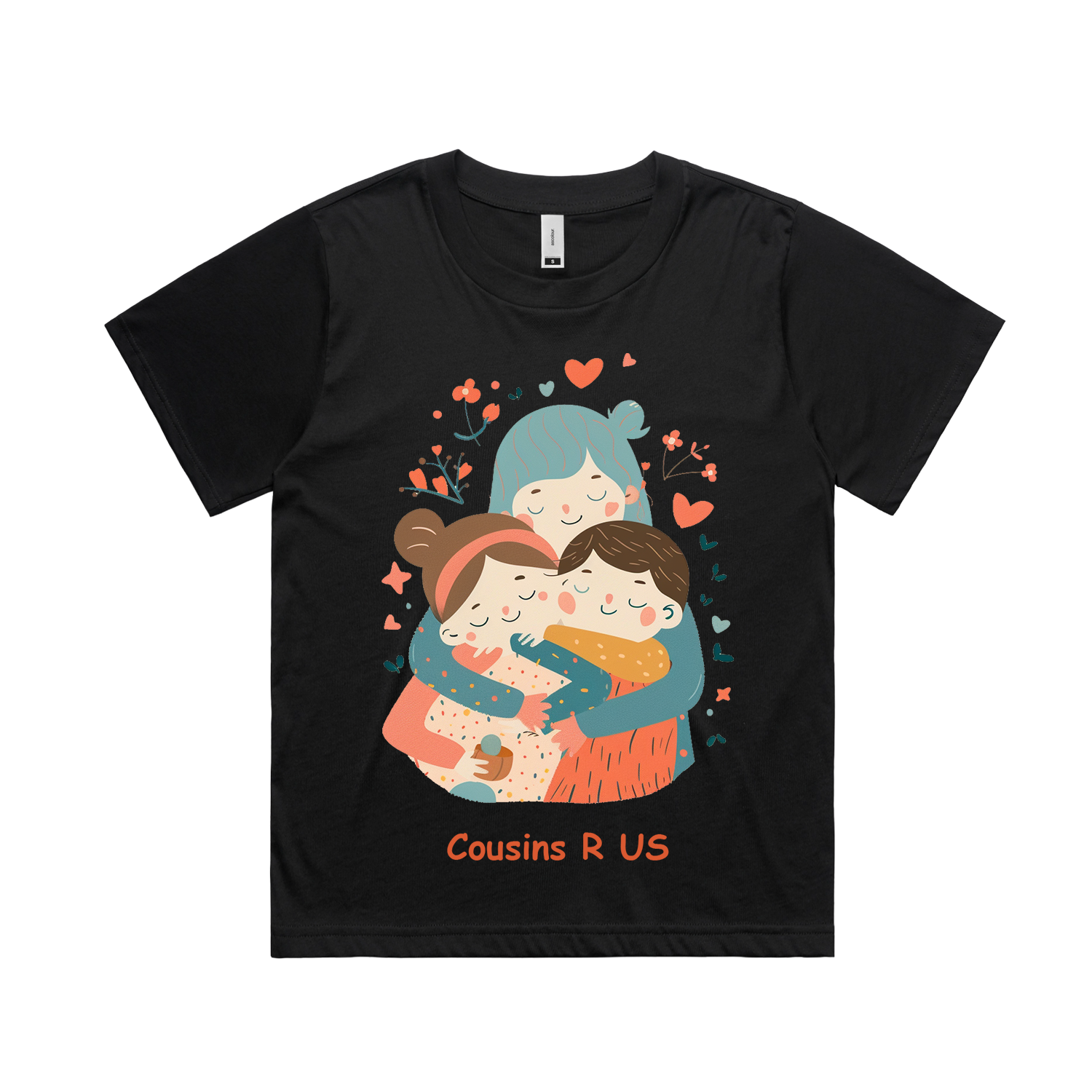 Graphic T-shirt - Brothers & Sisters Matching Tee (Cousins R US, text costomisable)