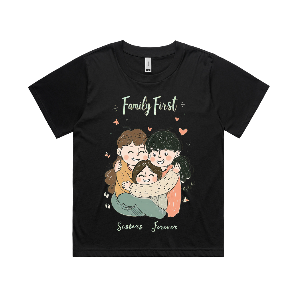 Graphic T-shirt - Sisters Matching Tee (Family First)