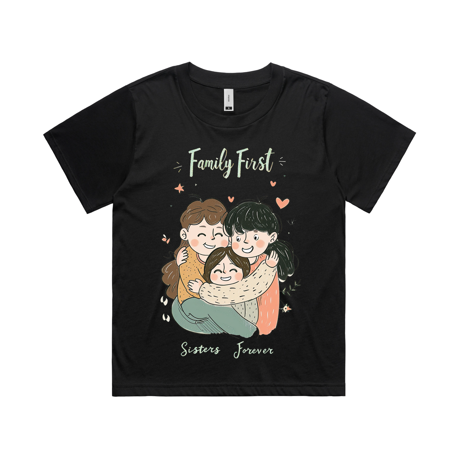 Graphic T-shirt - Sisters Matching Tee (Family First)