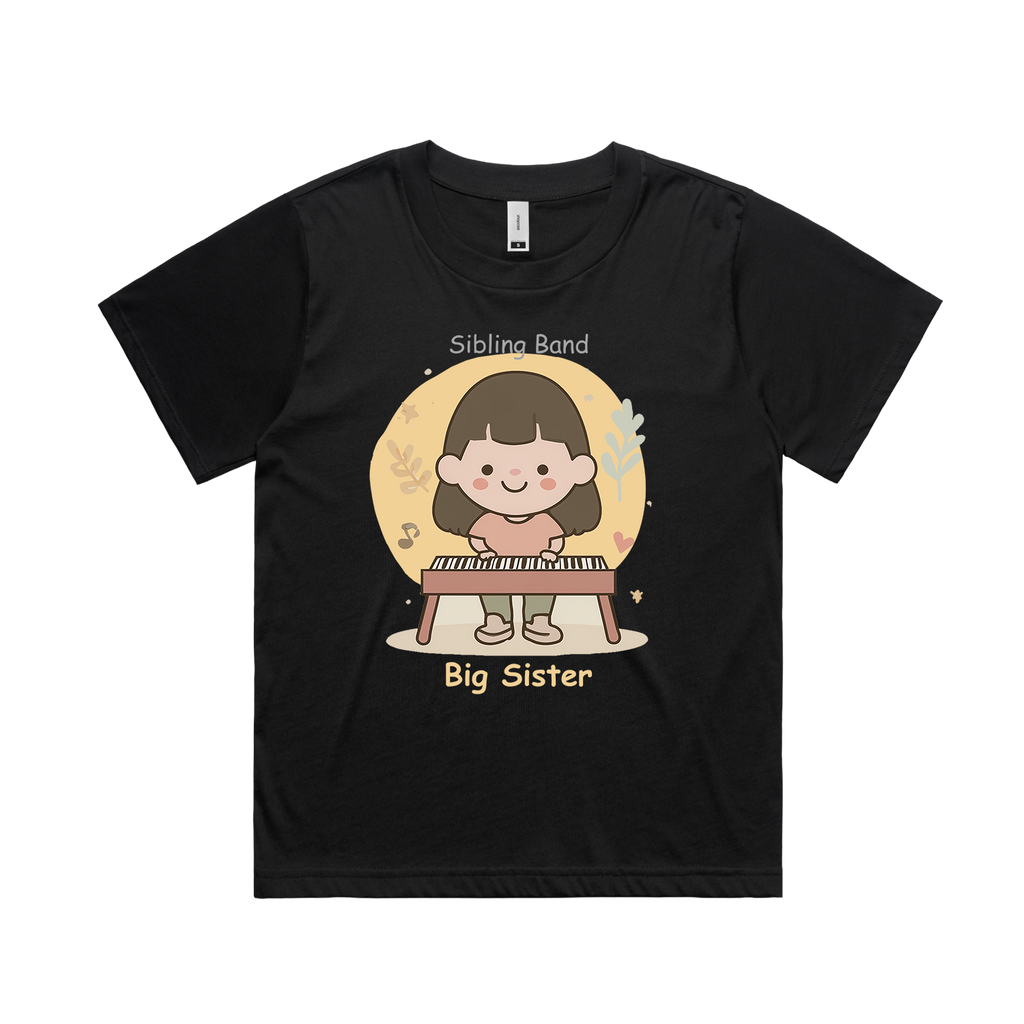 Graphic T-shirt - Piano Girl Matching Tee (Sibling Band)