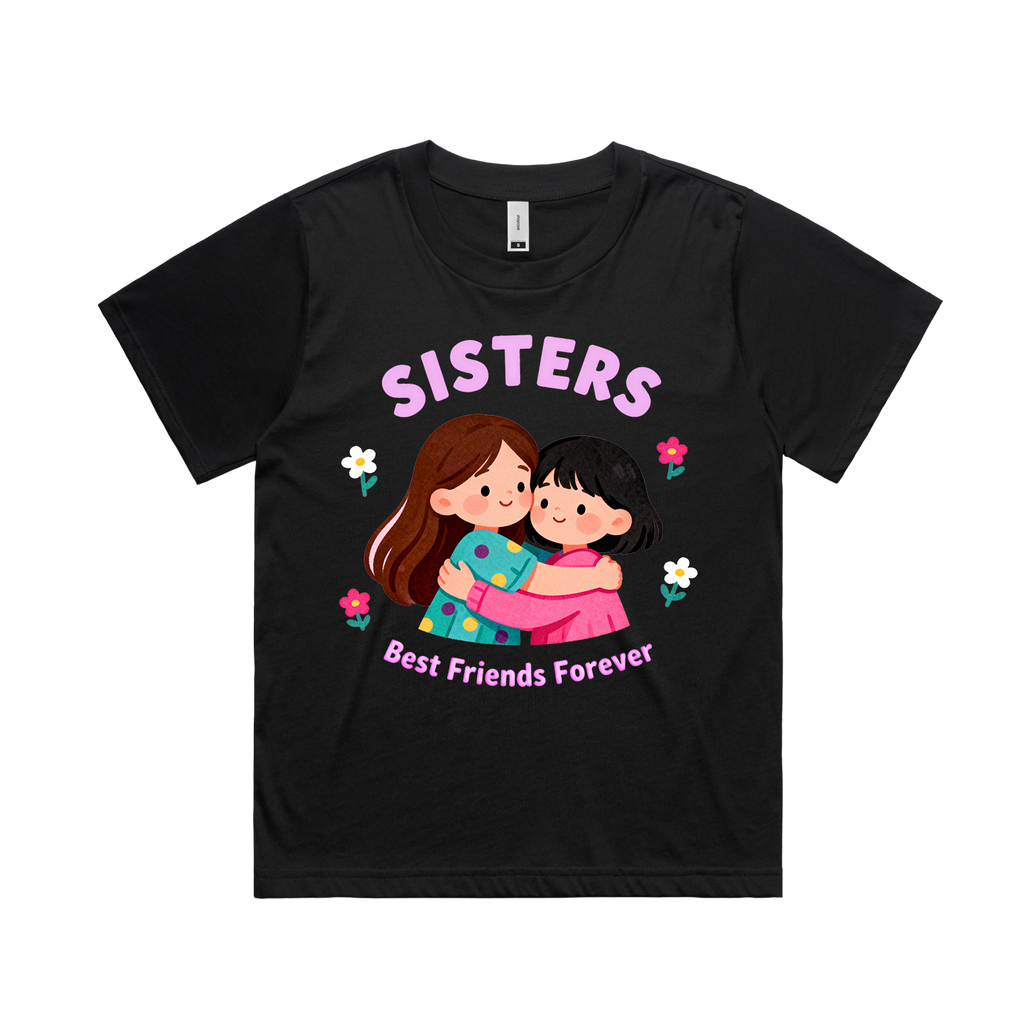 Graphic T-shirt - Sisters Matching Tee (Best Friends Forever)