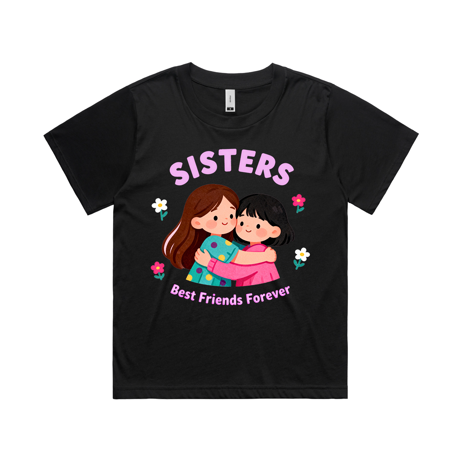 Graphic T-shirt - Sisters Matching Tee (Best Friends Forever)