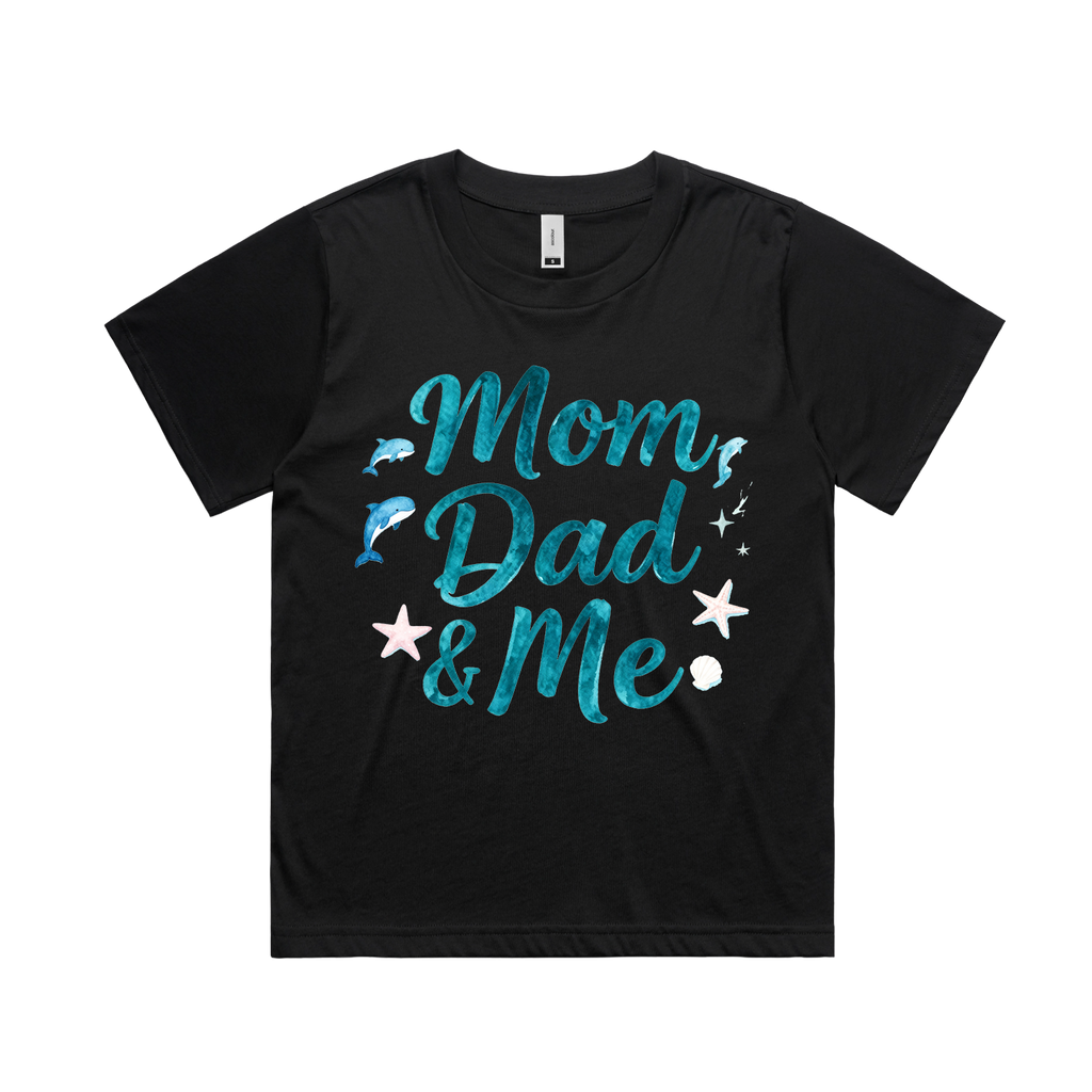 Graphic T-shirt - Dolphin Starfish Matching Tee (Mom, Dad & Me)