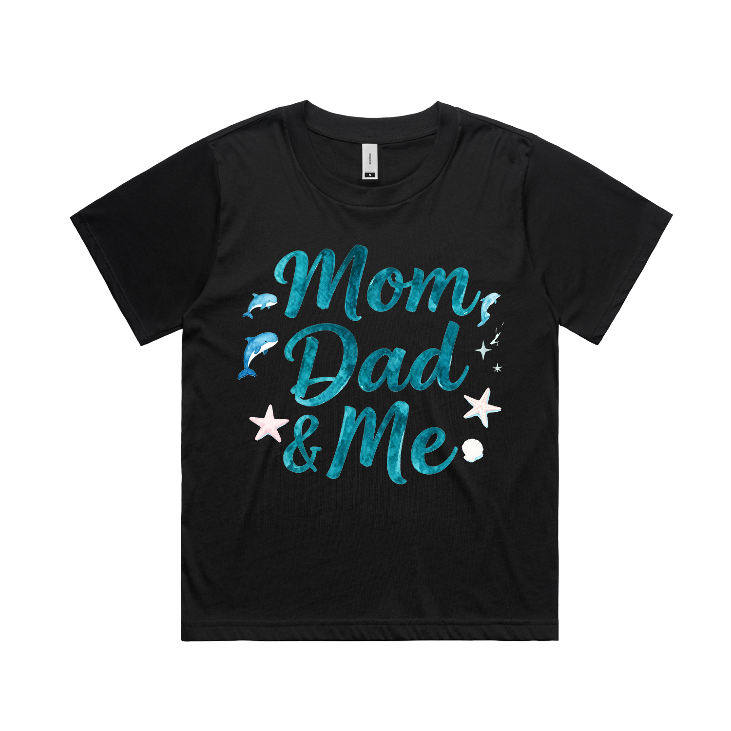 Graphic T-shirt - Dolphin Starfish Matching Tee (Mom, Dad & Me)
