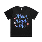 Graphic T-shirt - Heart, Flowers Matching Tee (Mom, Dad & Me)