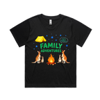 Graphic T-shirt - Kangaroo & Tent Matching Tee (Family Adventure)