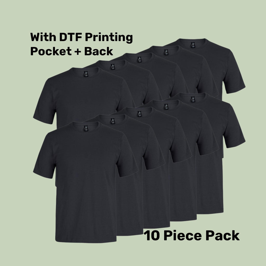 Cotton T-Shirt Pack (5 or 10) – Special Offer | Quality Tee with Custom Printing
