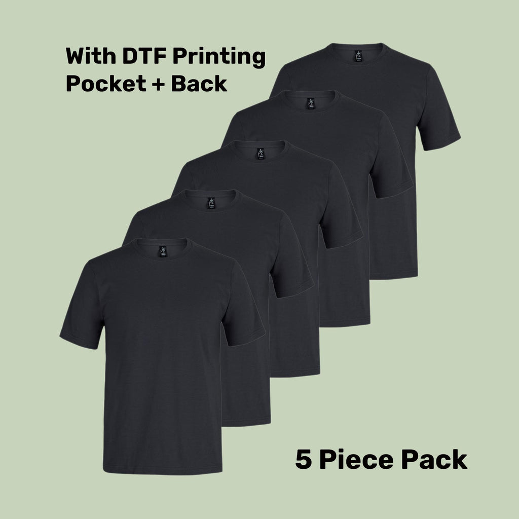 Cotton T-Shirt Pack (5 or 10) – Special Offer | Quality Tee with Custom Printing