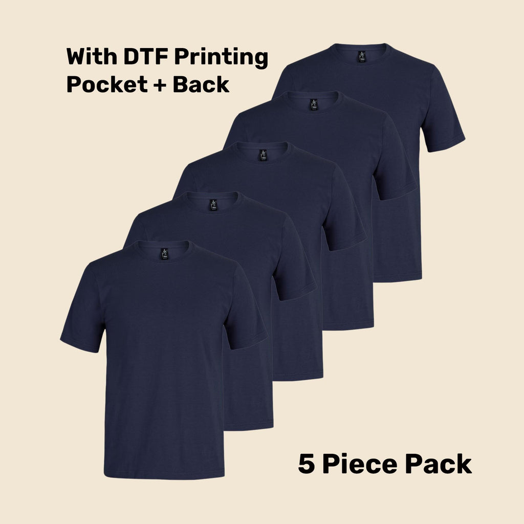 Cotton T-Shirt Pack (5 or 10) – Special Offer | Quality Tee with Custom Printing
