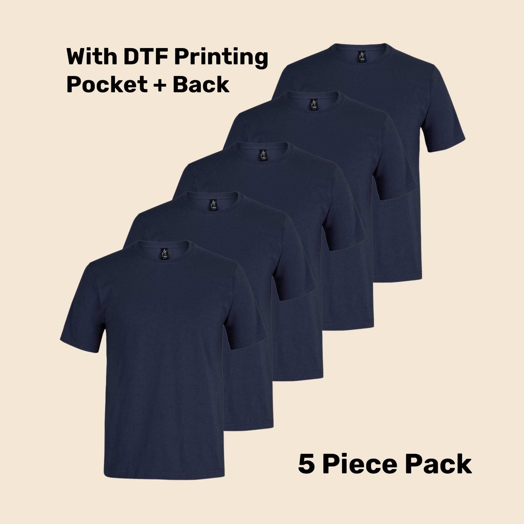 Cotton T-Shirt Pack (5 or 10) – Special Offer | Quality Tee with Custom Printing