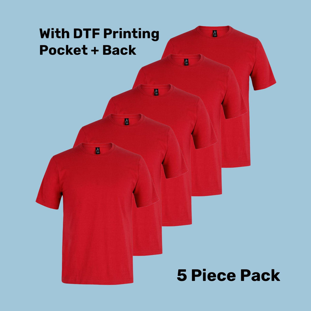 Cotton T-Shirt Pack (5 or 10) – Special Offer | Quality Tee with Custom Printing