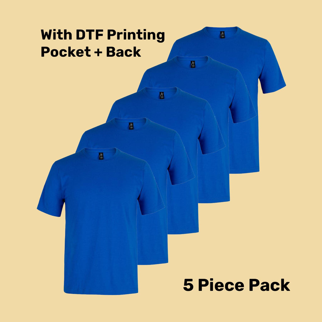 Cotton T-Shirt Pack (5 or 10) – Special Offer | Quality Tee with Custom Printing