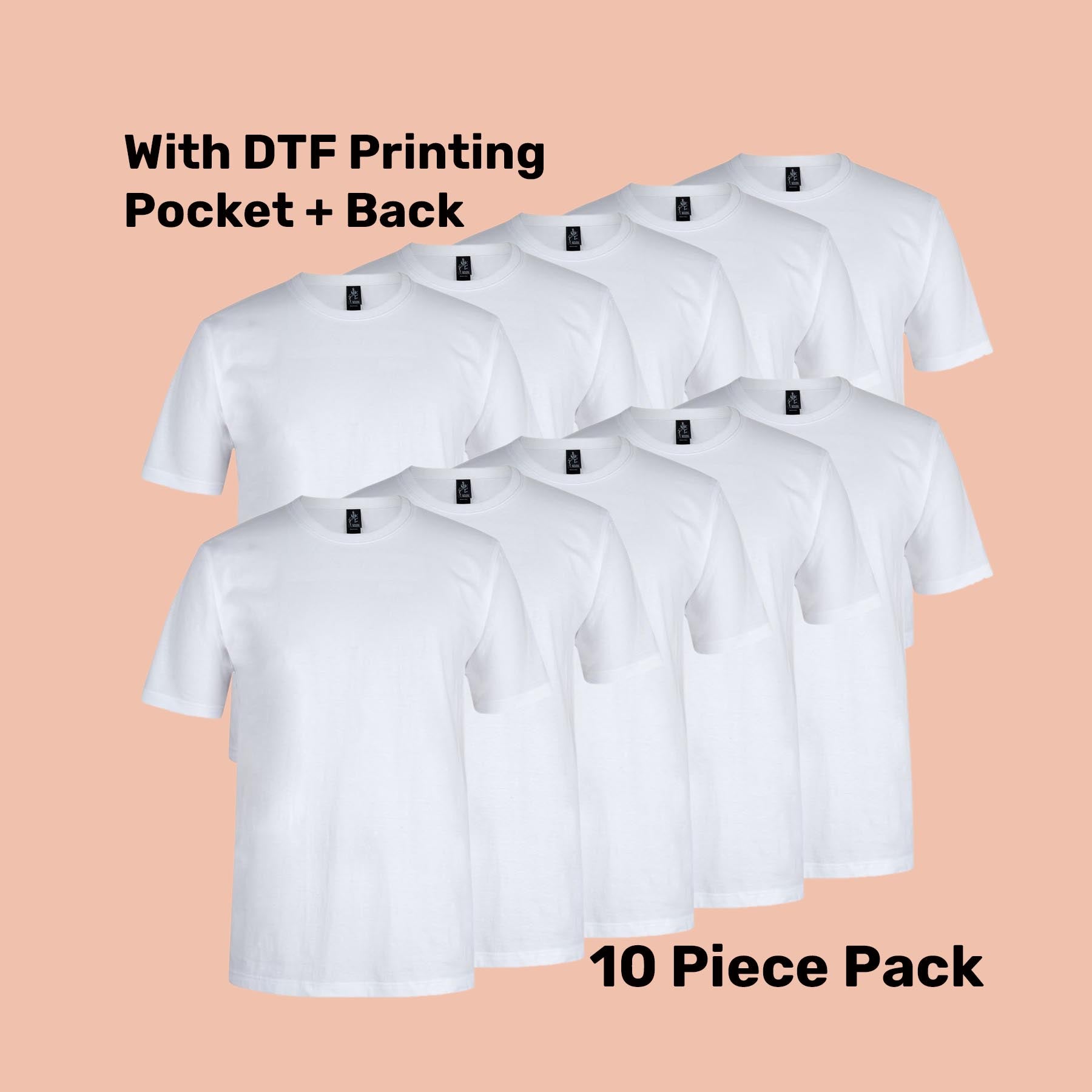 Cotton T-Shirt Pack (5 or 10) – Special Offer | Quality Tee with Custom Printing