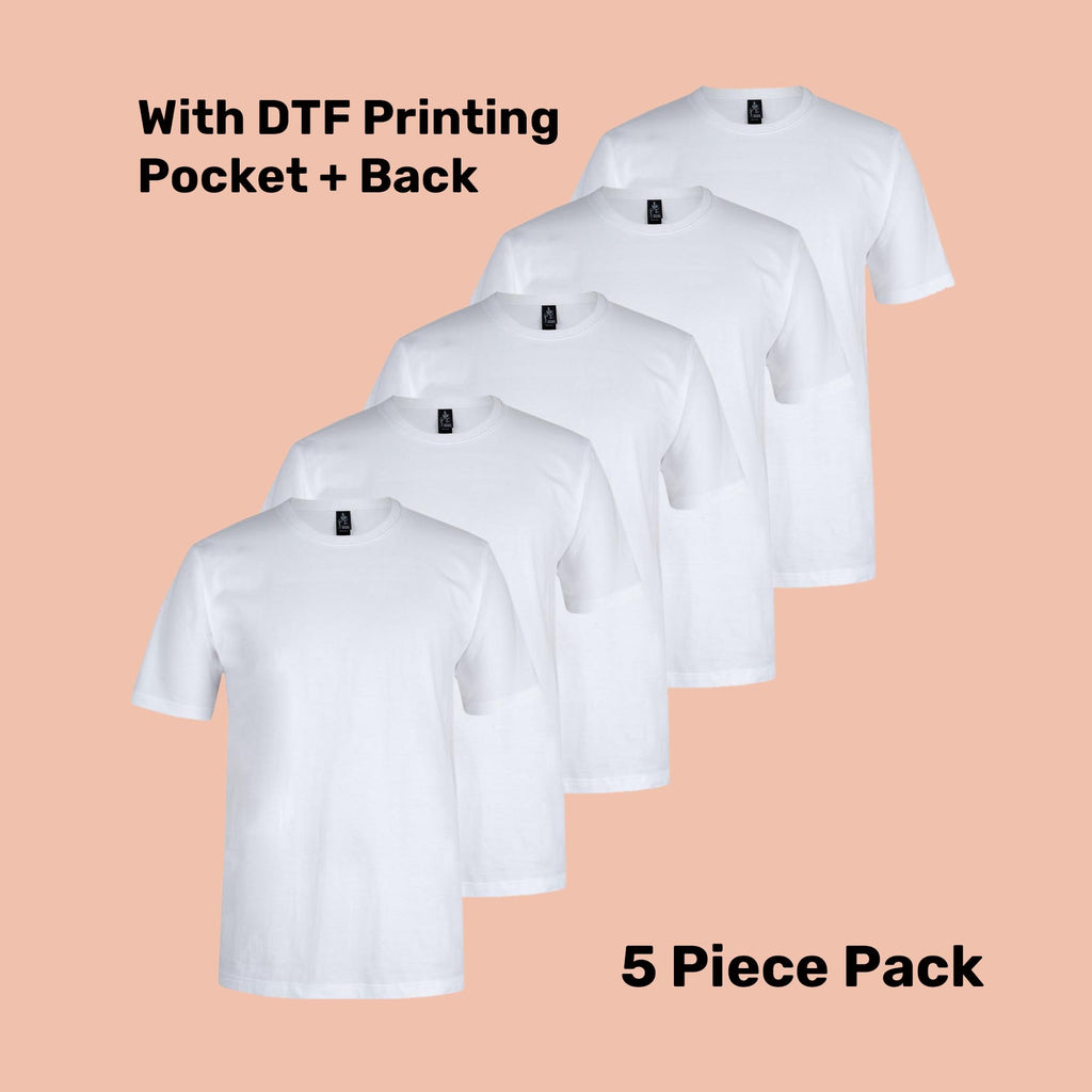 Cotton T-Shirt Pack (5 or 10) – Special Offer | Quality Tee with Custom Printing