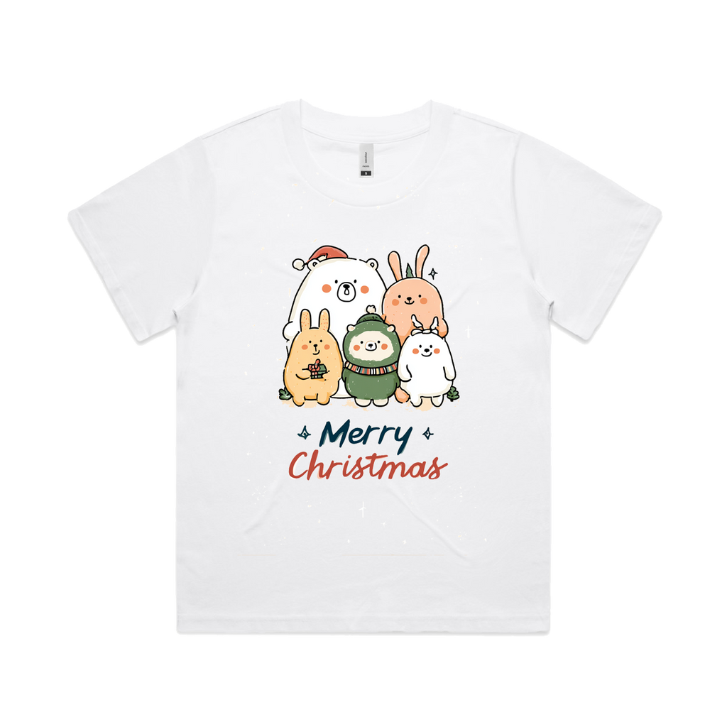 Graphic T-shirt - Kids & Adult Christmas Matching Tee (Animal Family)