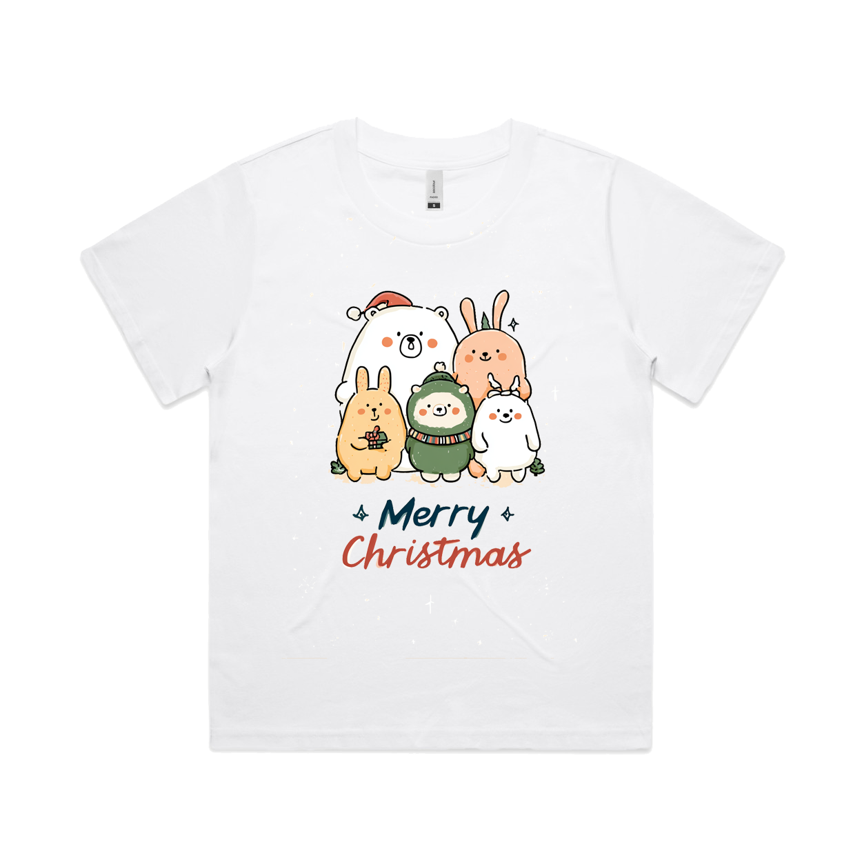Graphic T-shirt - Kids & Adult Christmas Matching Tee (Animal Family)