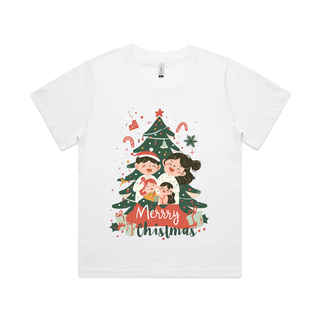 Graphic T-shirt - Kids & Adult Christmas Matching Tee (Tree & Lights)
