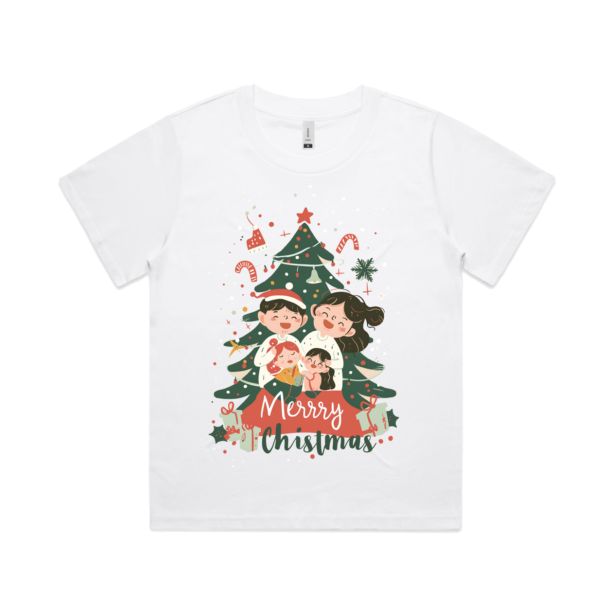 Graphic T-shirt - Kids & Adult Christmas Matching Tee (Tree & Lights)