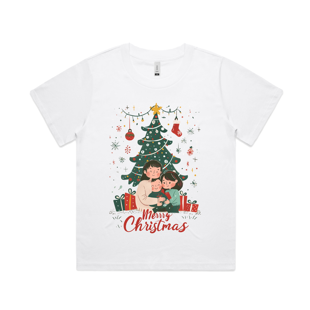 Graphic T-shirt - Kids & Adult Christmas Matching Tee (Tree & Gifts)