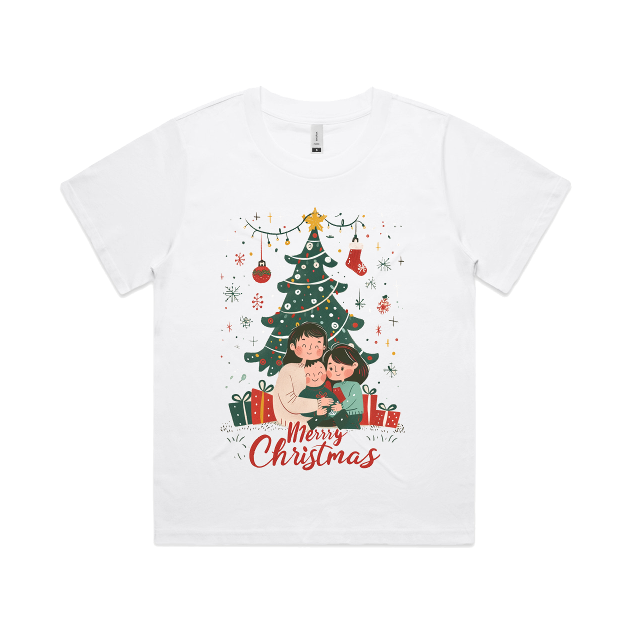 Graphic T-shirt - Kids & Adult Christmas Matching Tee (Tree & Gifts)