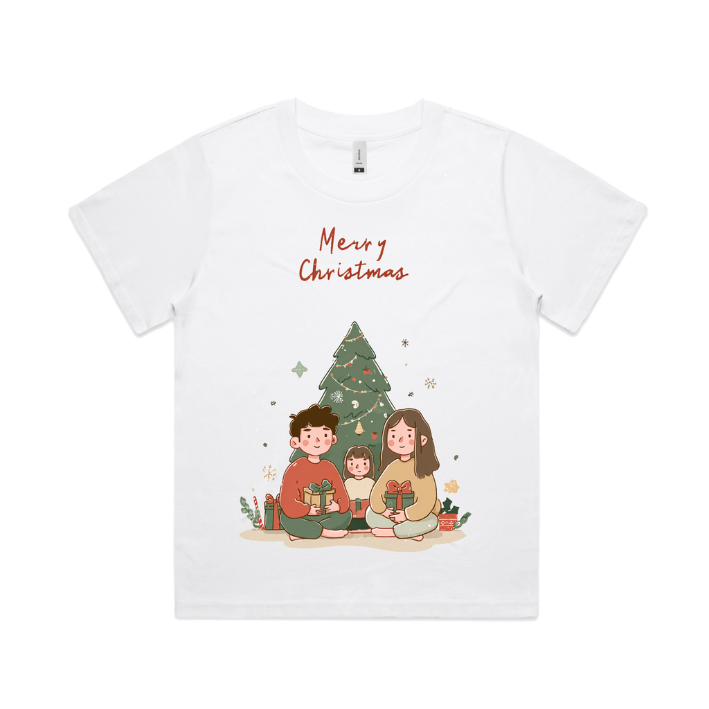 Graphic T-shirt - Kids & Adult Christmas Matching Tee (Family 3 & Tree)