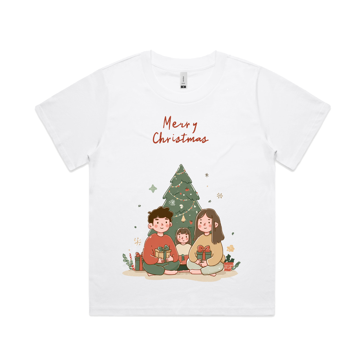Graphic T-shirt - Kids & Adult Christmas Matching Tee (Family 3 & Tree)
