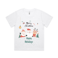 Graphic T-shirt - Kids & Adult Christmas Matching Tee (Santa, Snowman & Reindeer)