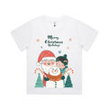 Graphic T-shirt - Kids & Adult Christmas Matching Tee (Santa, Snowman & Child)