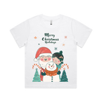 Graphic T-shirt - Kids & Adult Christmas Matching Tee (Santa, Snowman & Child)