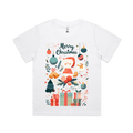 Graphic T-shirt - Kids & Adult Christmas Matching Tee (Santa & Ornaments)