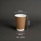 Double Wall Paper Cups (Pack of 1000, 2000, 5000) With Custom Printing