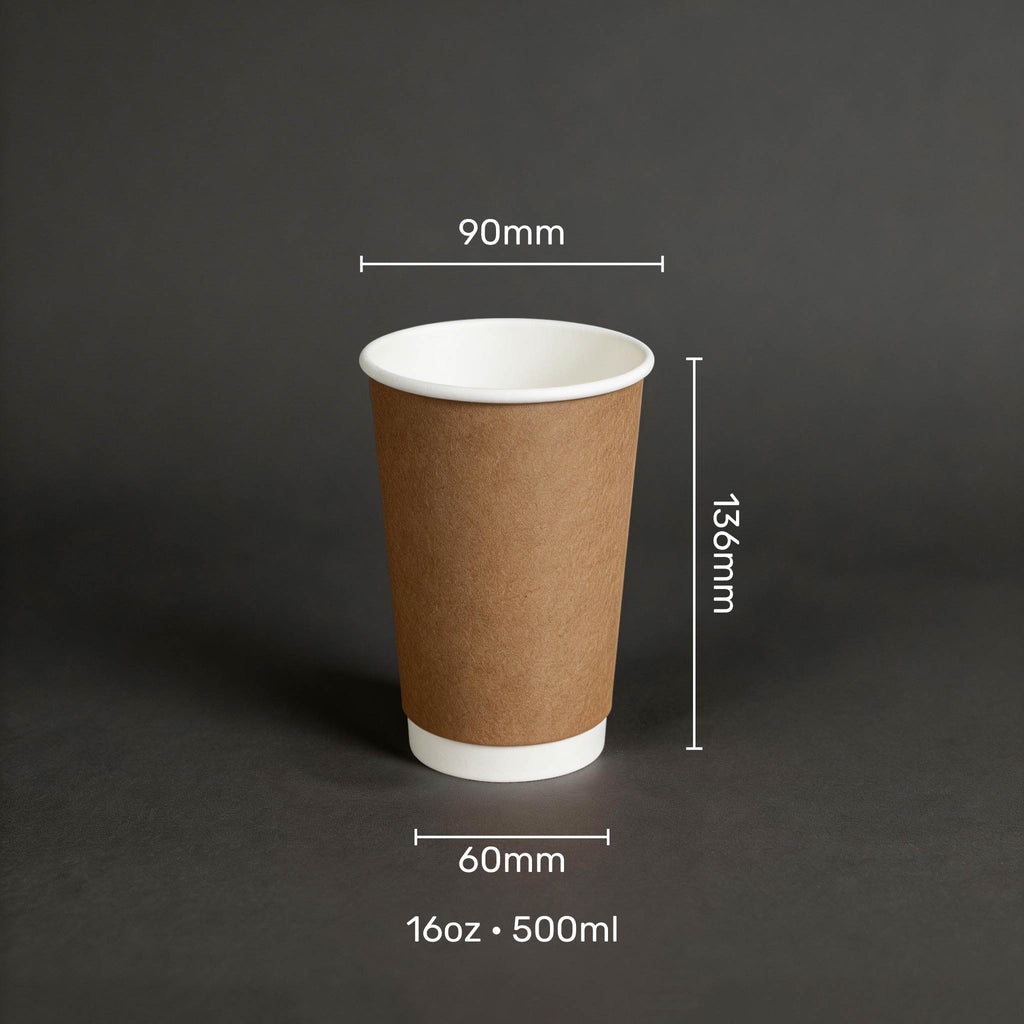 Double Wall Paper Cups (Pack of 1000, 2000, 5000) With Custom Printing