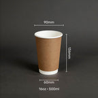 Double Wall Paper Cups (Pack of 1000, 2000, 5000) With Custom Printing