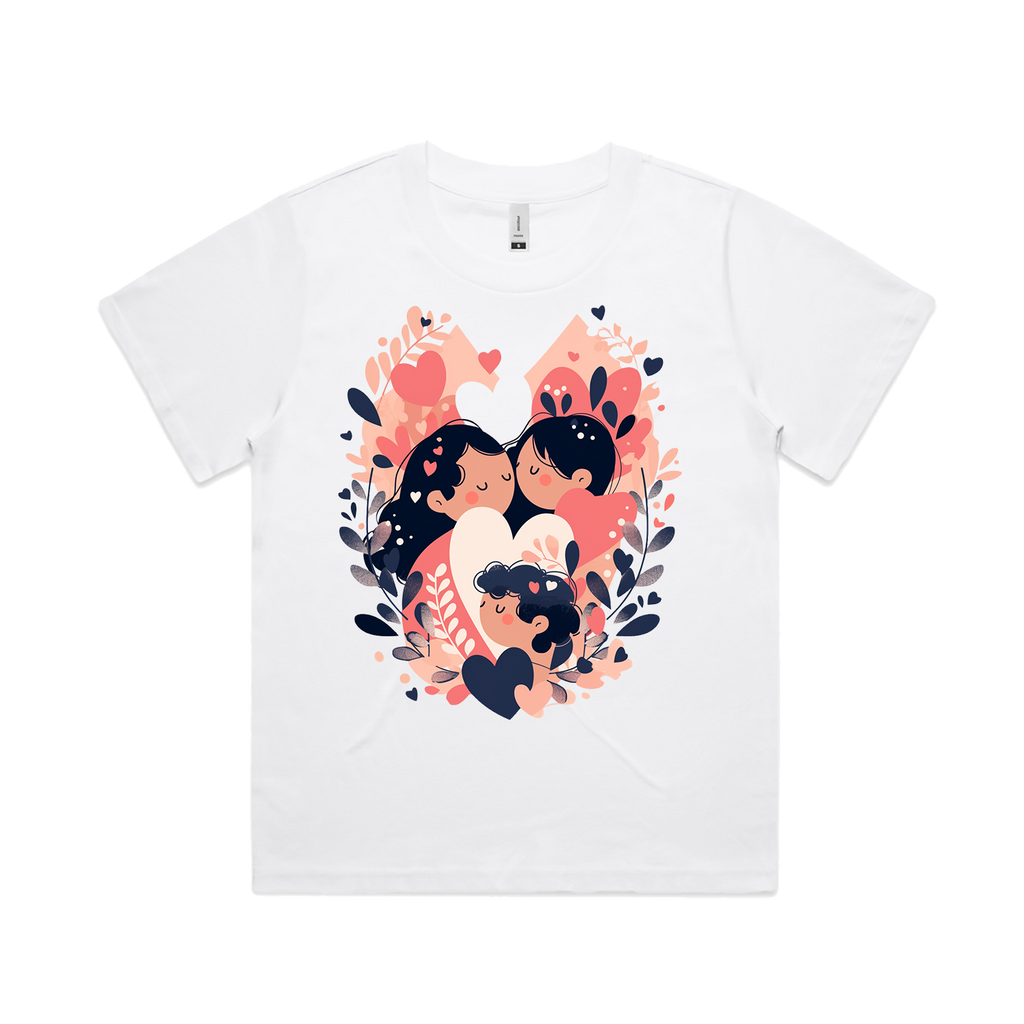Graphic T-shirt - Sisters Matching Tee (Leaves & Flowers)