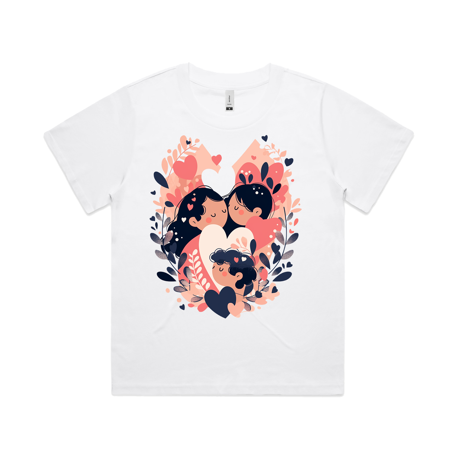 Graphic T-shirt - Sisters Matching Tee (Leaves & Flowers)