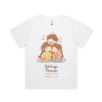 Graphic T-shirt - Sisters & Brothers Matching Tee (Siblings Forever, Family Love)