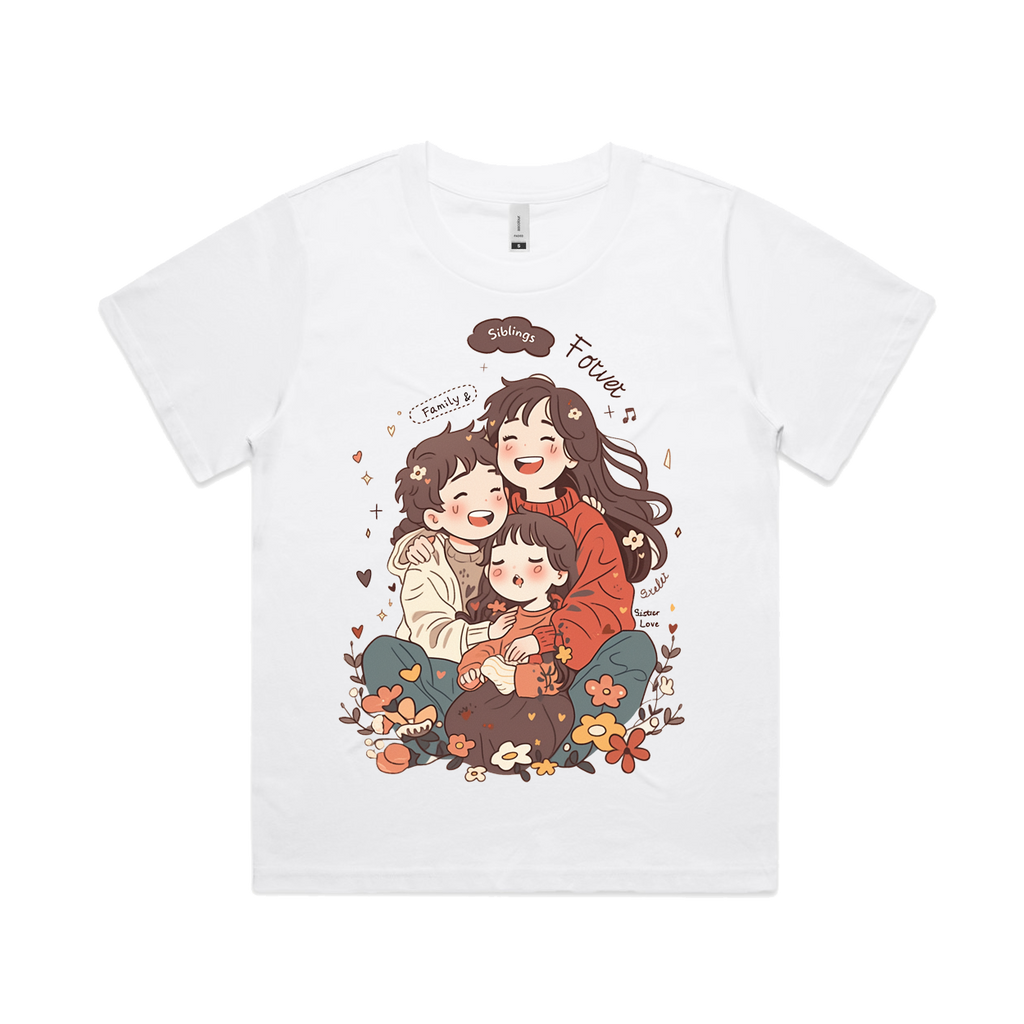 Graphic T-shirt - Sisters & Brothers Matching Tee (Siblings & Family Forever)