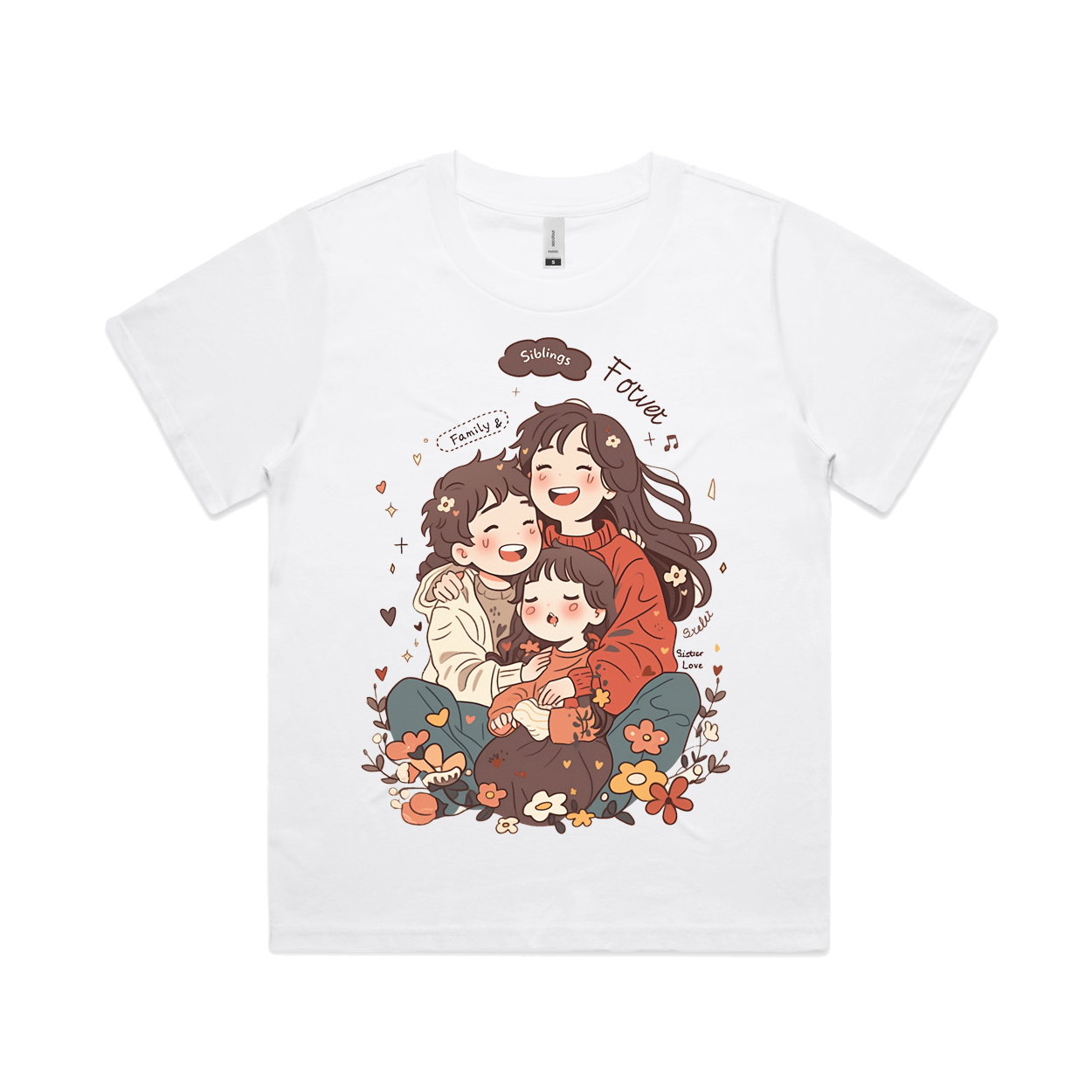 Graphic T-shirt - Sisters & Brothers Matching Tee (Siblings & Family Forever)