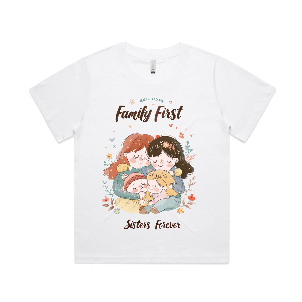 Graphic T-shirt - Sisters Matching Tee (Family First)