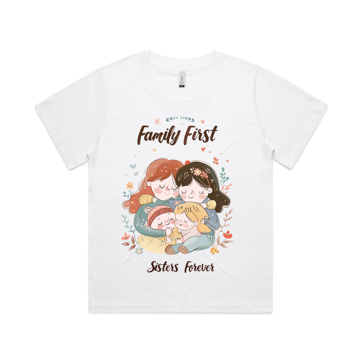 Graphic T-shirt - Sisters Matching Tee (Family First)