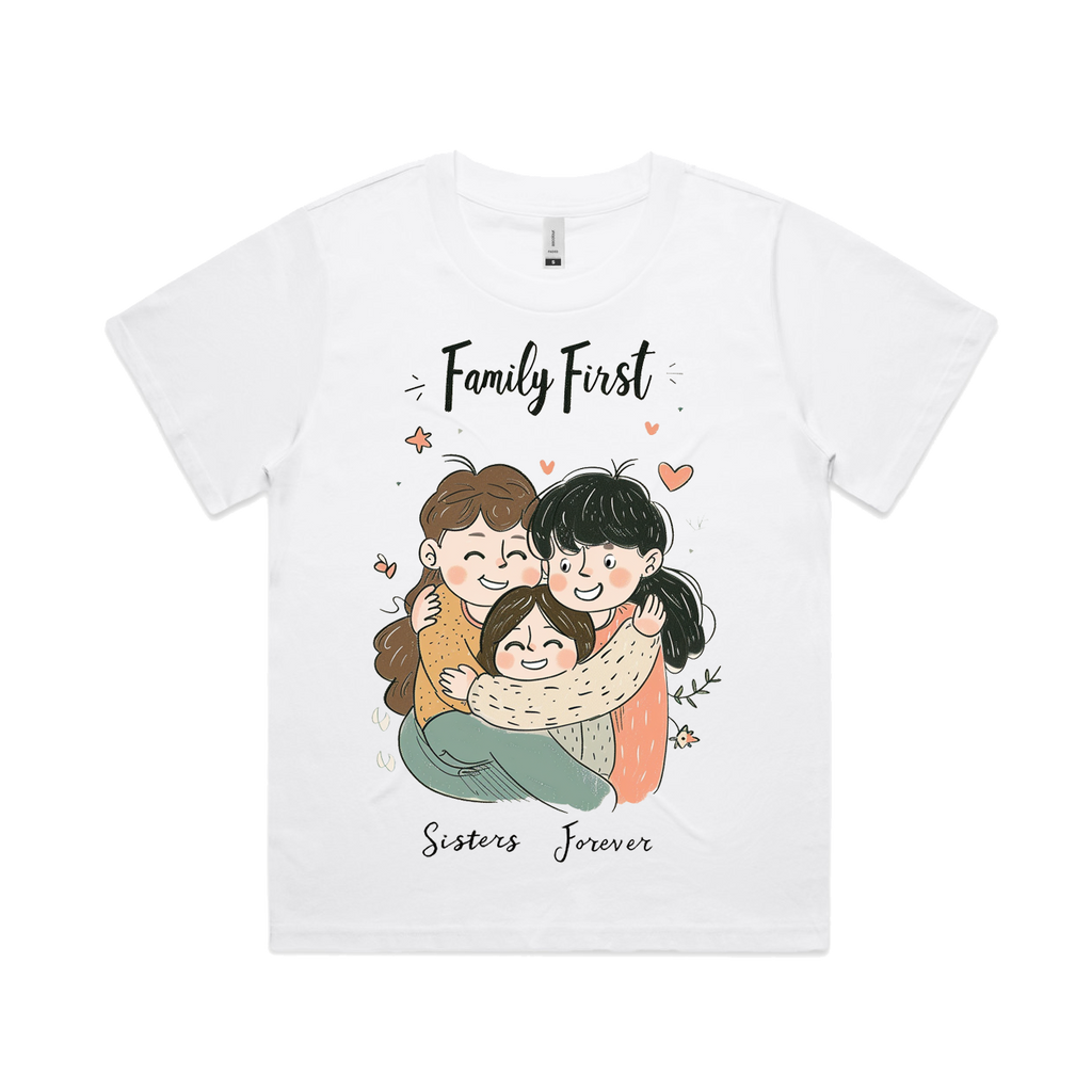 Graphic T-shirt - Sisters Matching Tee (Family First)